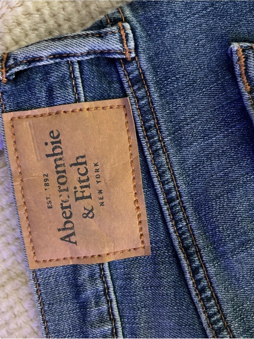 Abercrombie & Fitch Slim Straight Jeans Men's W34 L32 Medium Wash Denim